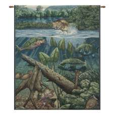 Fishin' Hole with Brown Rod Fine Art Tapestry