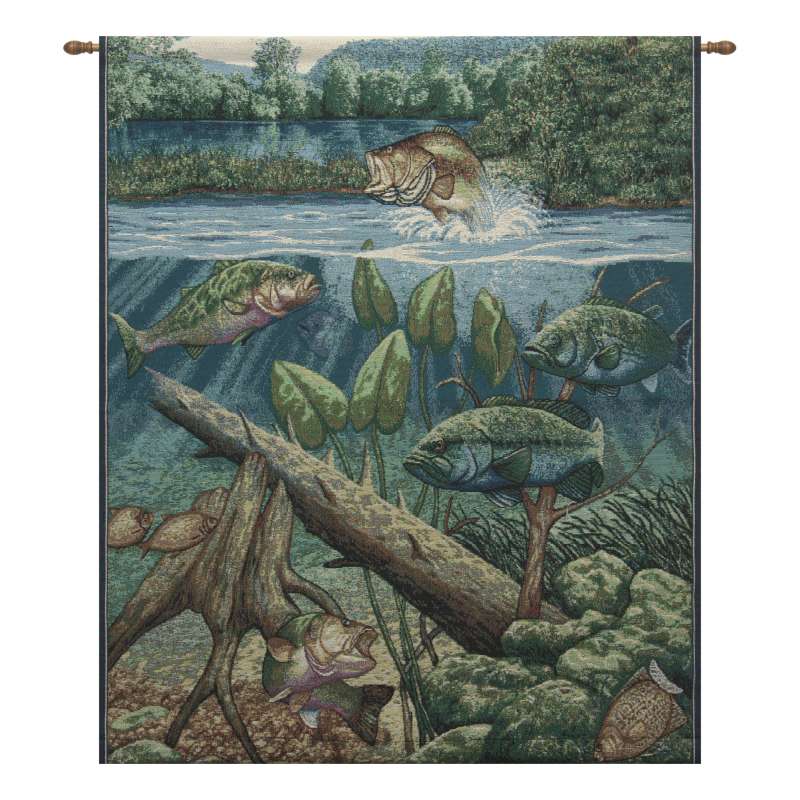 Fishin' Hole with Brown Rod Fine Art Tapestry