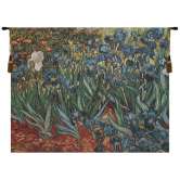 Irises In Garden II Belgian Tapestry Wall Hanging