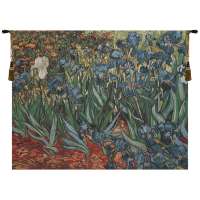 Irises In Garden II Flanders Tapestry Wall Hanging