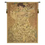 Adele By Klimt European Tapestries - 25 in. x 38 in. Cotton/Polyester/Viscose by Gustav Klimt