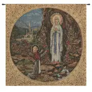 Appearance Of Lourdes Square European Tapestries - 12 in. x 12 in. Cotton/Polyester/Viscose by Alberto Passini