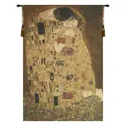 Kiss Of Klimt Without Border European Tapestries - 26 in. x 41 in. Cotton/Polyester/Viscose by Gustav Klimt