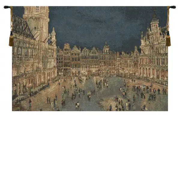 Grand Place Italy European Tapestries - 26 in. x 17 in. Cotton/Polyester/Viscose by Charlotte Home Furnishings
