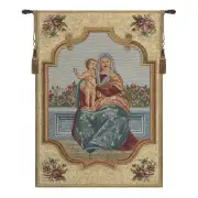 Madonna Of The Rose European Tapestries - 12 in. x 17 in. Cotton/Polyester/Viscose by Charlotte Home Furnishings