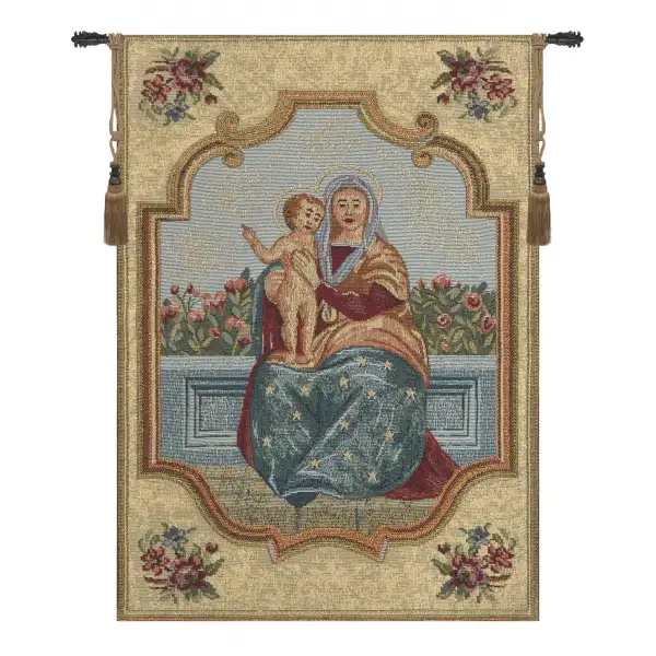 Madonna of the Rose Italian Wall Tapestry