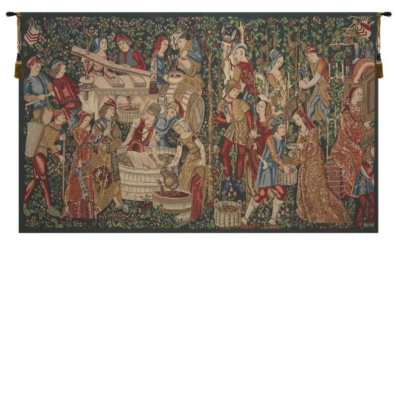 Vendages Red Medium European Tapestry Wall Hanging