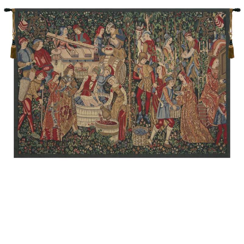 Vendages Red Small European Tapestry Wall Hanging