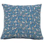 Mille Fleurs and Little Animals Blue European Cushion Cover