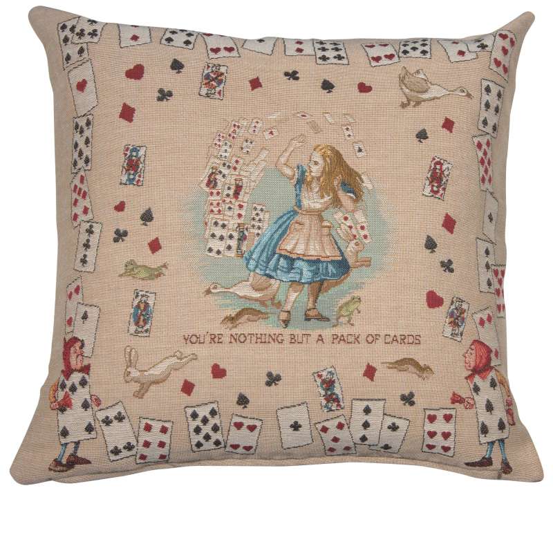 The Pack of Cards Alice In Wonderland French Tapestry Cushion
