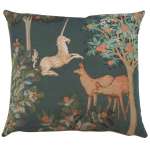 Unicorn and Does Forest Blue European Cushion Cover
