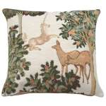 Unicorn and Does Forest White European Cushion Cover