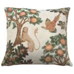Lion and Pheasant Forest White European Cushion Cover