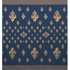 Grand Fleur de Lys Blue Tapestry Afghan Throw