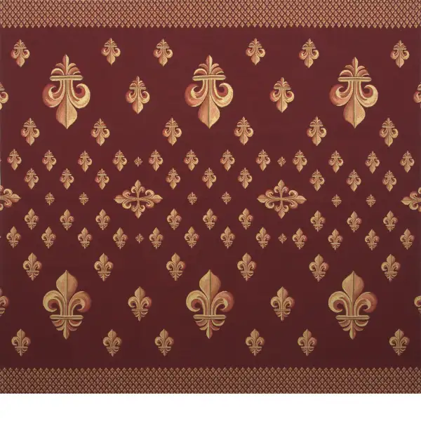 Grand Fleur de Lys Red Decorative Throw