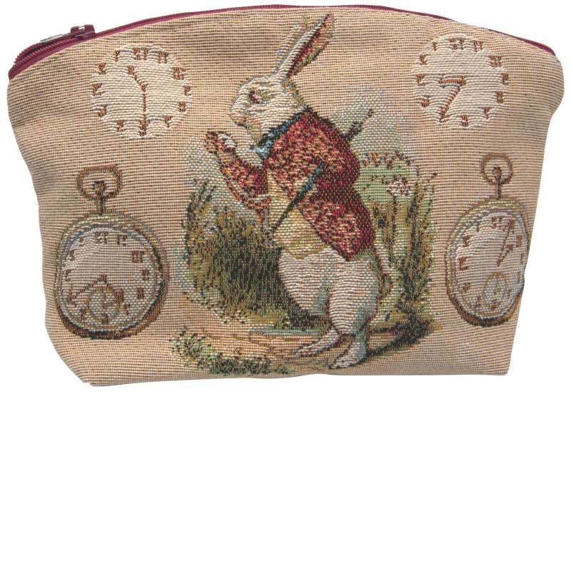 Late Rabbit Alice In Wonderland Purse Tapestry Handbag