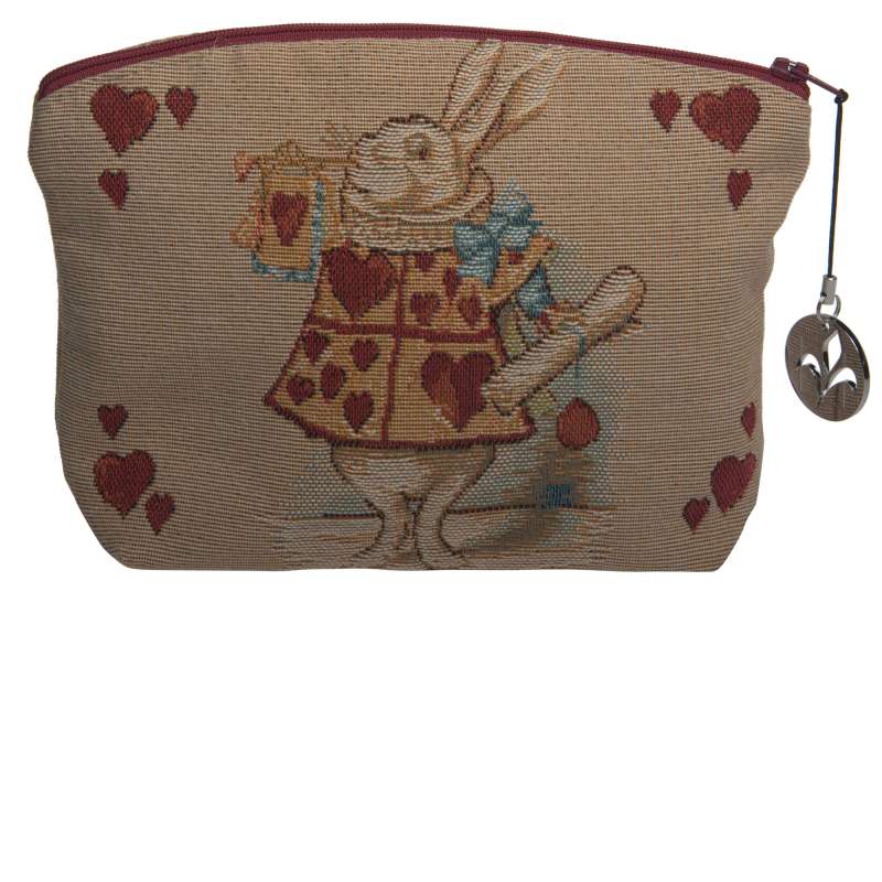 Heart Rabbit Alice In Wonderland Purse Tapestry Handbag