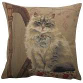 Cat With Harp European Cushion Cover