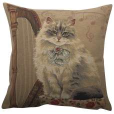 Cat With Harp European Cushion Cover