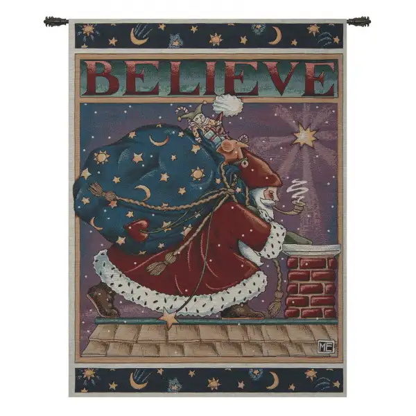 Santa's Believe Fine Art Tapestry