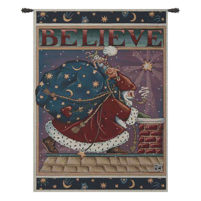 Santa's Believe Fine Art Tapestry
