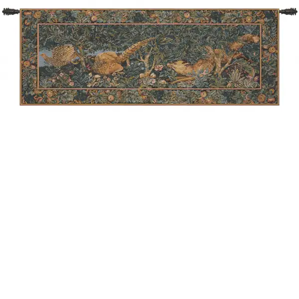 Fox and Pheasants Belgian Wall Tapestry
