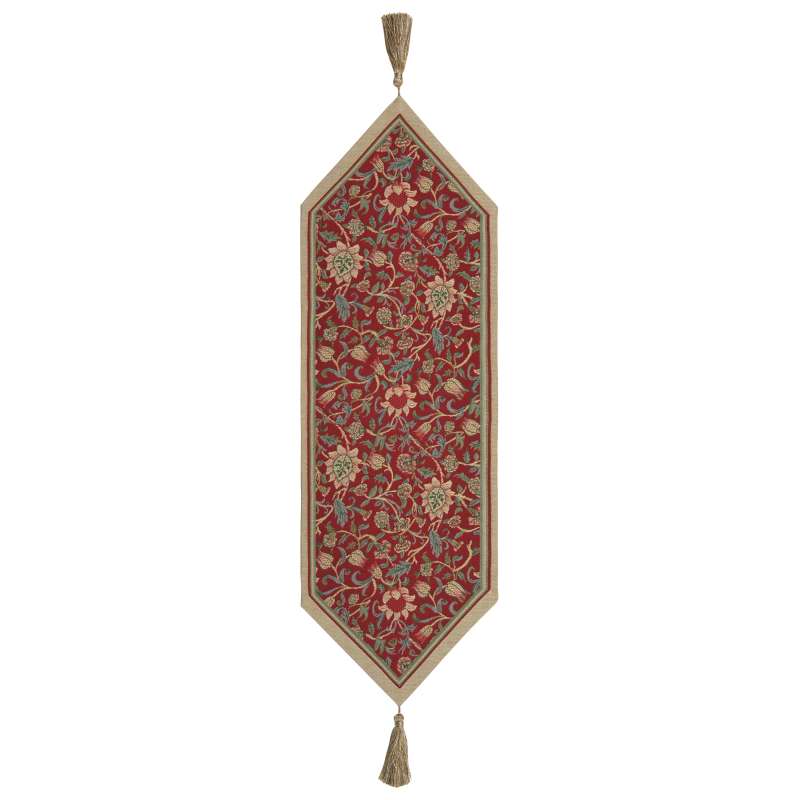 Fleur De Morris Red Tapestry Table Mat