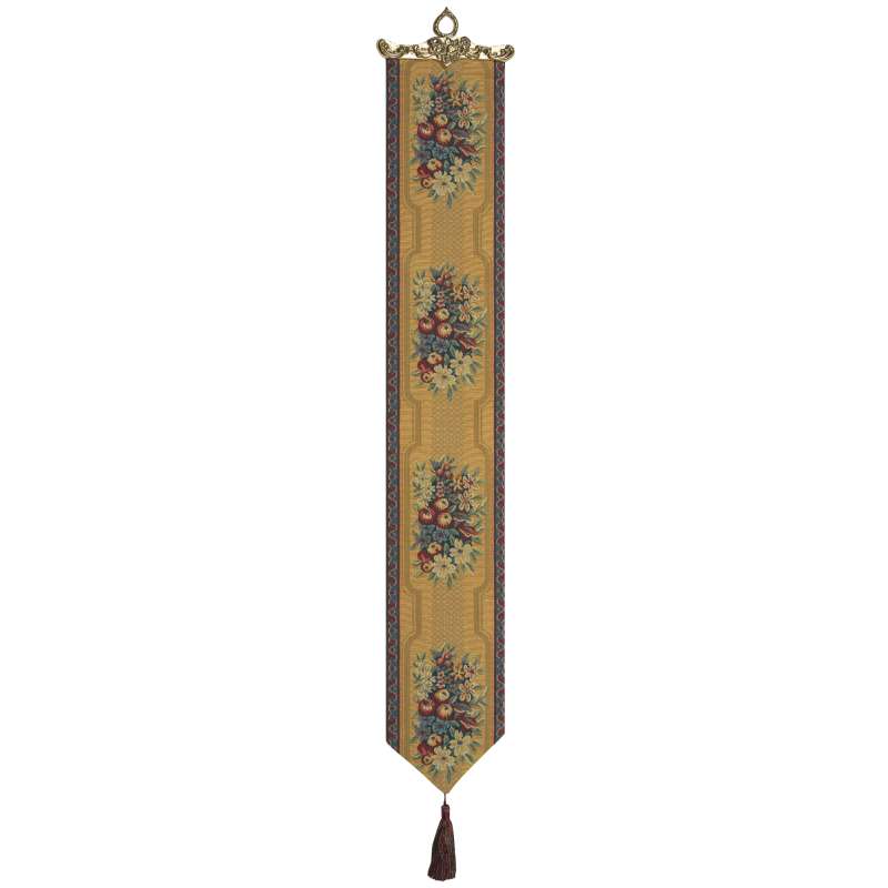 Fruit and Flowers II European Tapestry Bell Pull