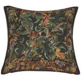 Animals with Aristoloches Green French Tapestry Cushion