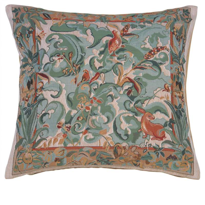Animals with Aristoloches Light French Tapestry Cushion
