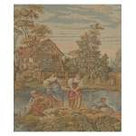 Washing by the Lake Small without Border Italian Wall Hanging Tapestry
