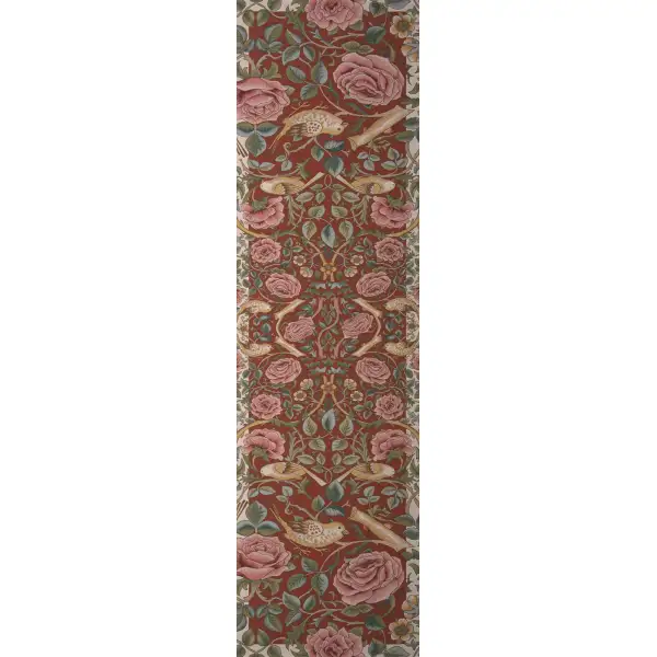 Roses and Birds II Red Decorative Table Mat