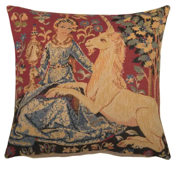 Medieval View Small Belgian Sofa Pillow Cover