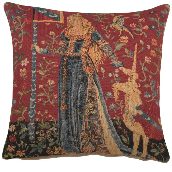 Medieval Touch Small Belgian Cushion Cover - 14 in. x 14 in. Cotton/Viscose/Polyester by Charlotte Home Furnishings