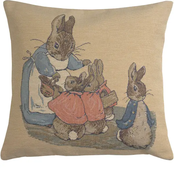 Mrs. Rabbit Beatrix Potter Small Belgian Cushion Cover