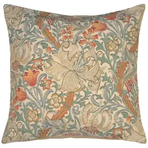 Golden Lily Light William Morris Belgian Cushion Cover