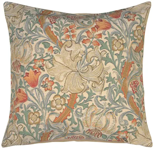Golden Lily Light William Morris Belgian Sofa Pillow Cover