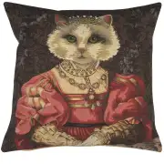 Cat With Crown A Belgian Sofa Pillow Cover