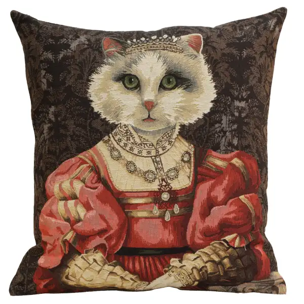 Cat With Crown A Belgian Cushion Cover