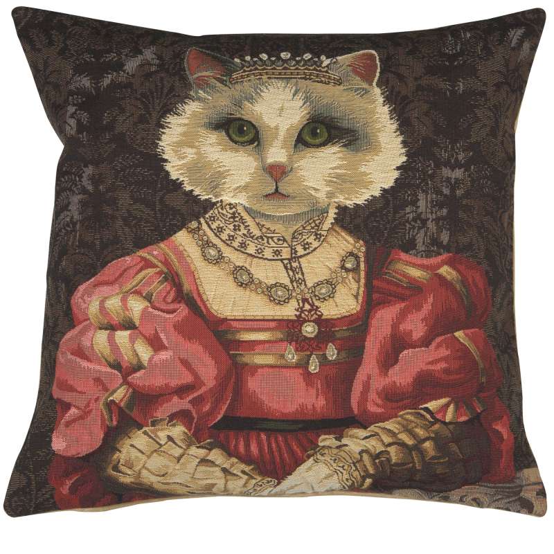 Cat With Crown A European Cushion Cover
