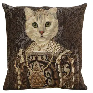 Cat With Crown B Belgian Sofa Pillow Cover
