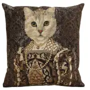 Cat With Crown B Belgian Cushion Cover
