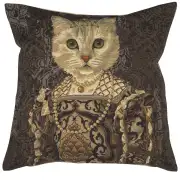 Cat With Crown B Belgian Cushion Cover