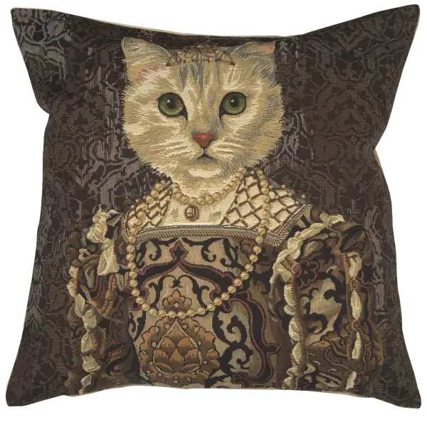 Cat With Crown B Belgian Sofa Pillow Cover