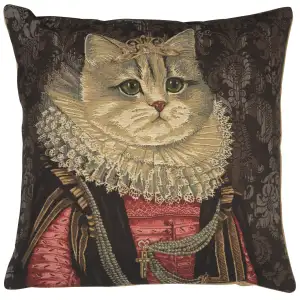 Cat With Crown C Belgian Sofa Pillow Cover