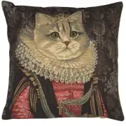 Cat With Crown C Belgian Cushion Cover