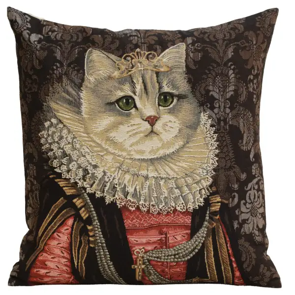 Cat With Crown C Belgian Sofa Pillow Cover
