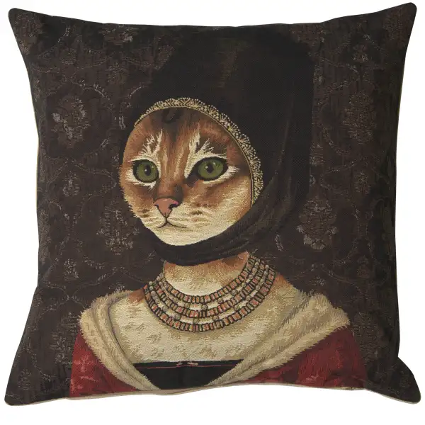 Cat With Hat A Belgian Cushion Cover
