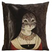 Cat With Hat B Belgian Cushion Cover