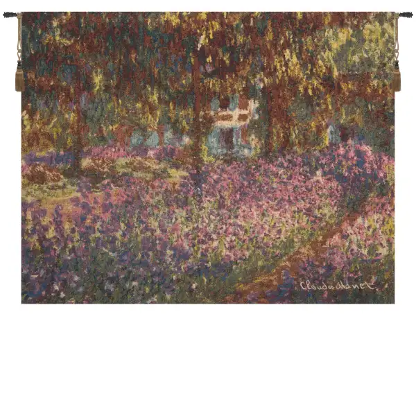 Monet Ali Iris Garden Belgian Tapestry Wall Hanging